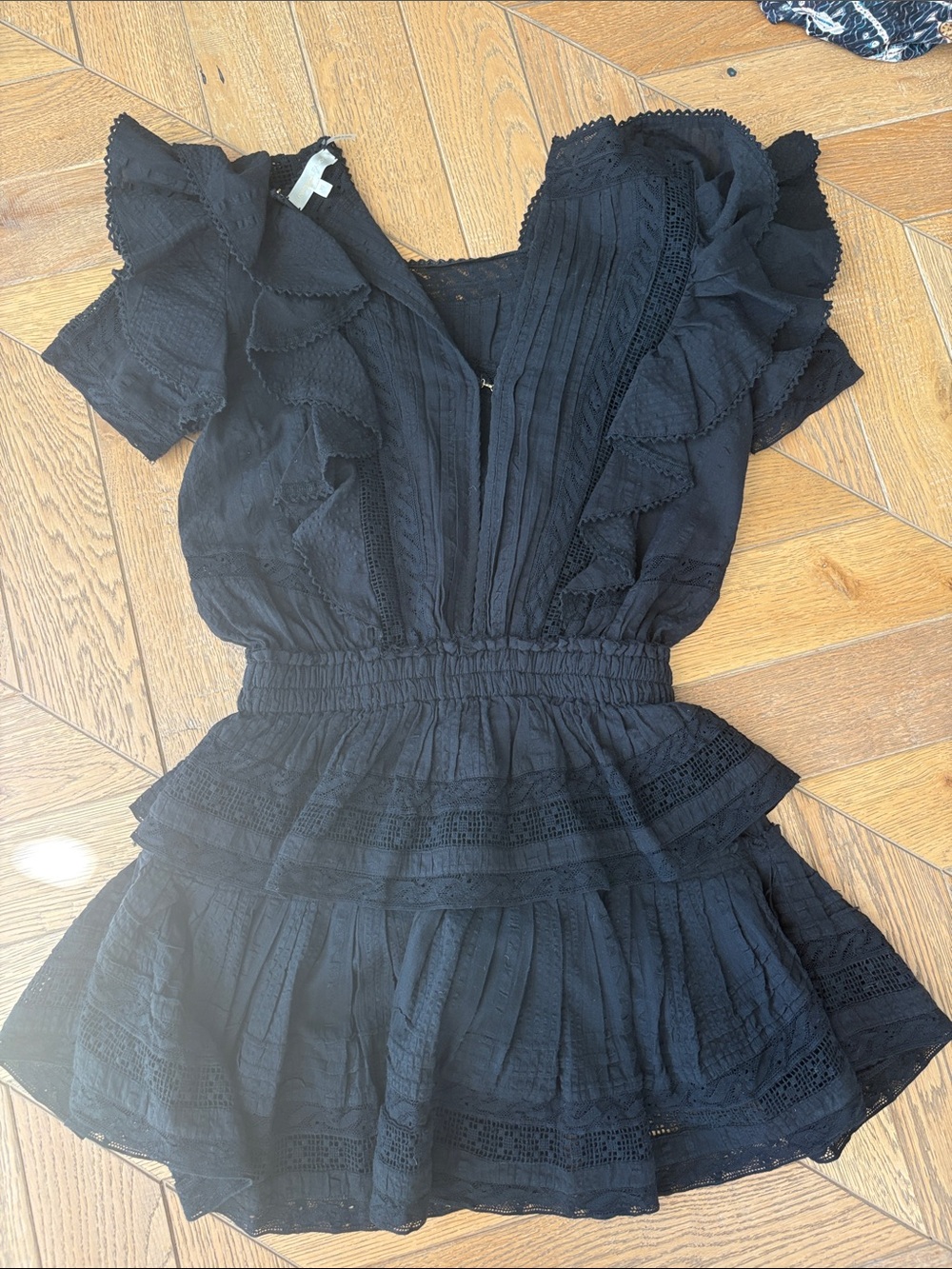 LoveShackFancy Black Ruffled Dress - Picture 3 of 3